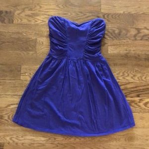 Purple Strapless Dress